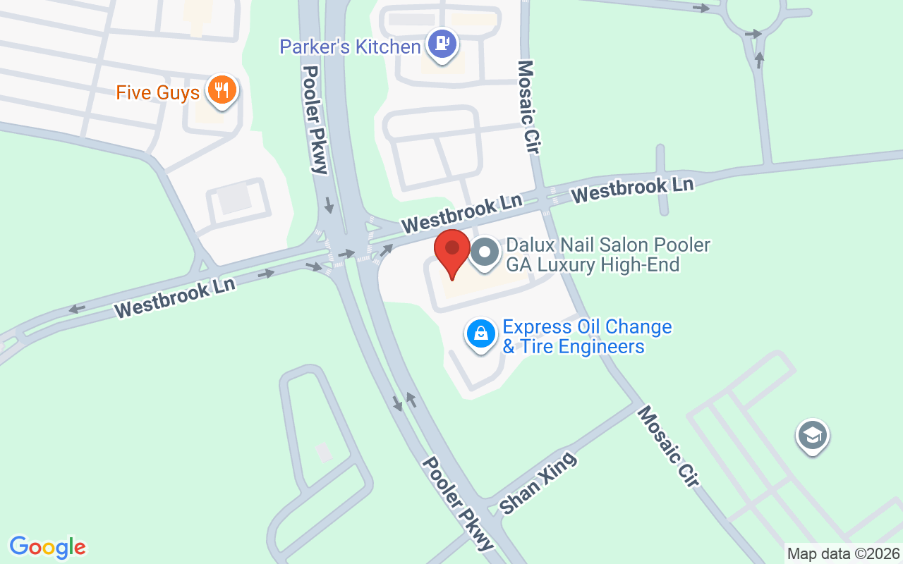 Map showing the location of Dalux Nail Salon Pooler GA