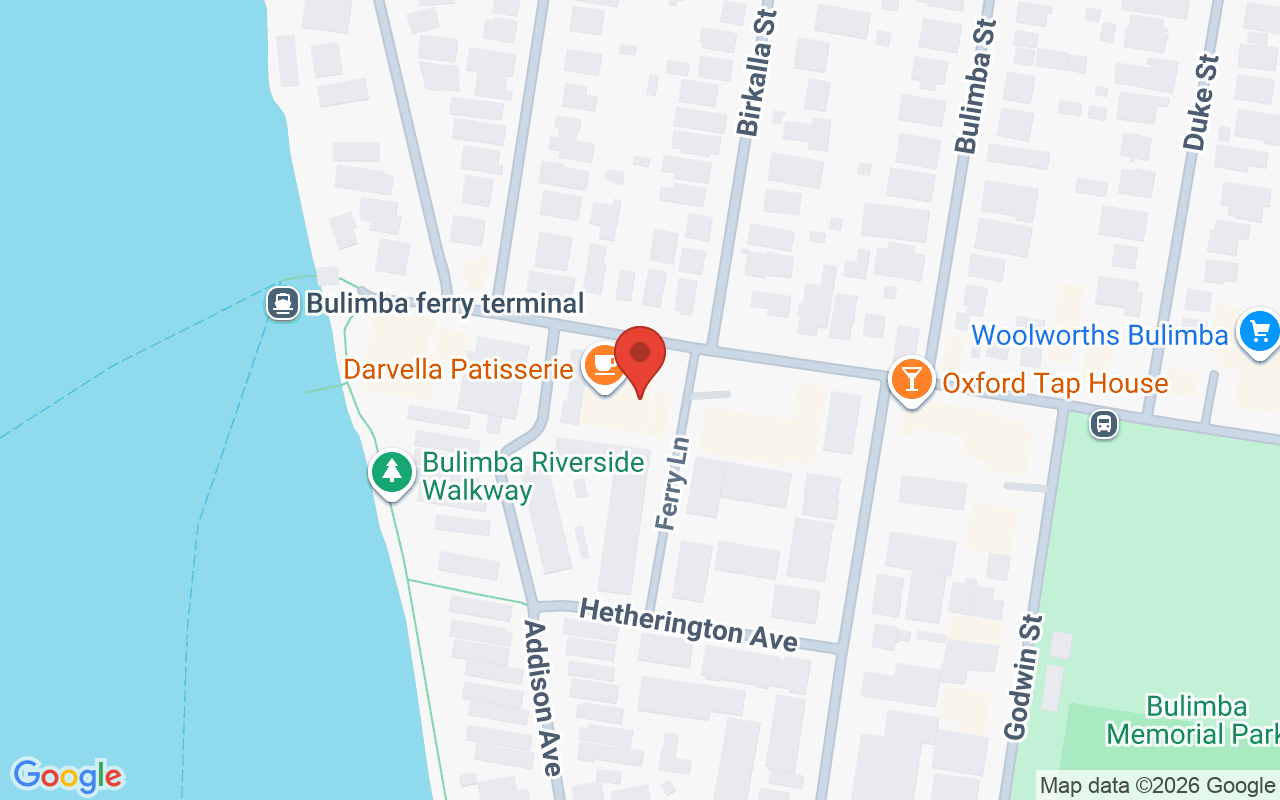 Map showing the location of Byron Eve  Bulimba QLD