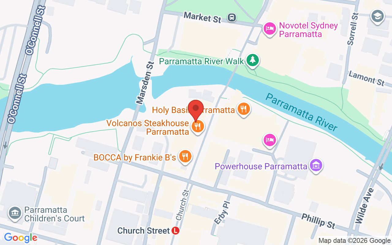 Map showing the location of Mazical Eyes and Beauty Clinic Parramatta