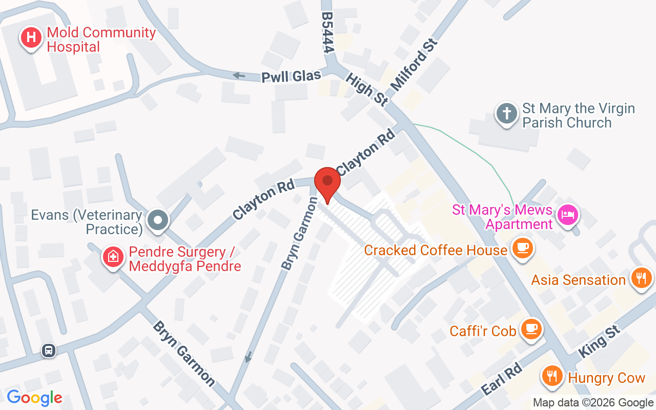 Map showing the location of Revolution Hair – Mold