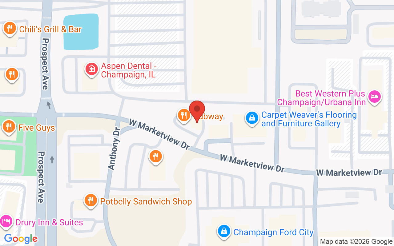 Map showing the location of Beauty Nail Spa Champaign