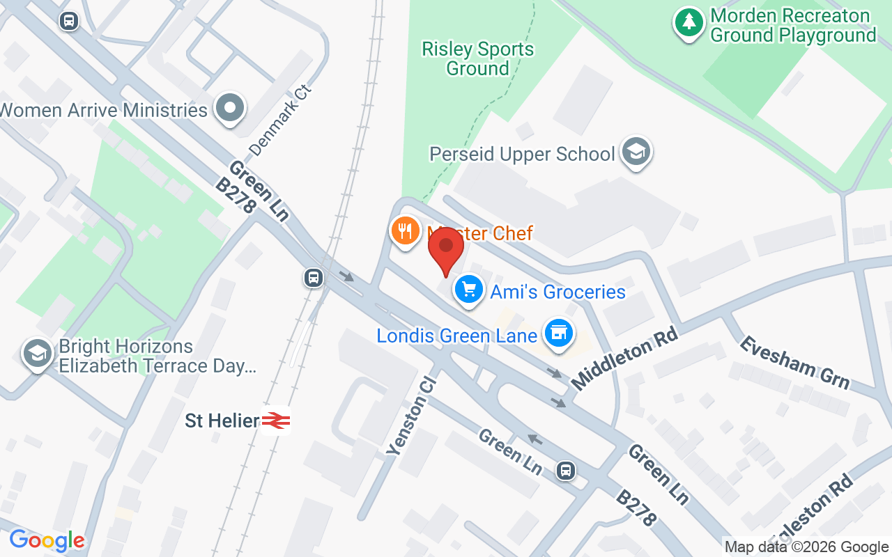 Map showing the location of Kerryanns Beauty