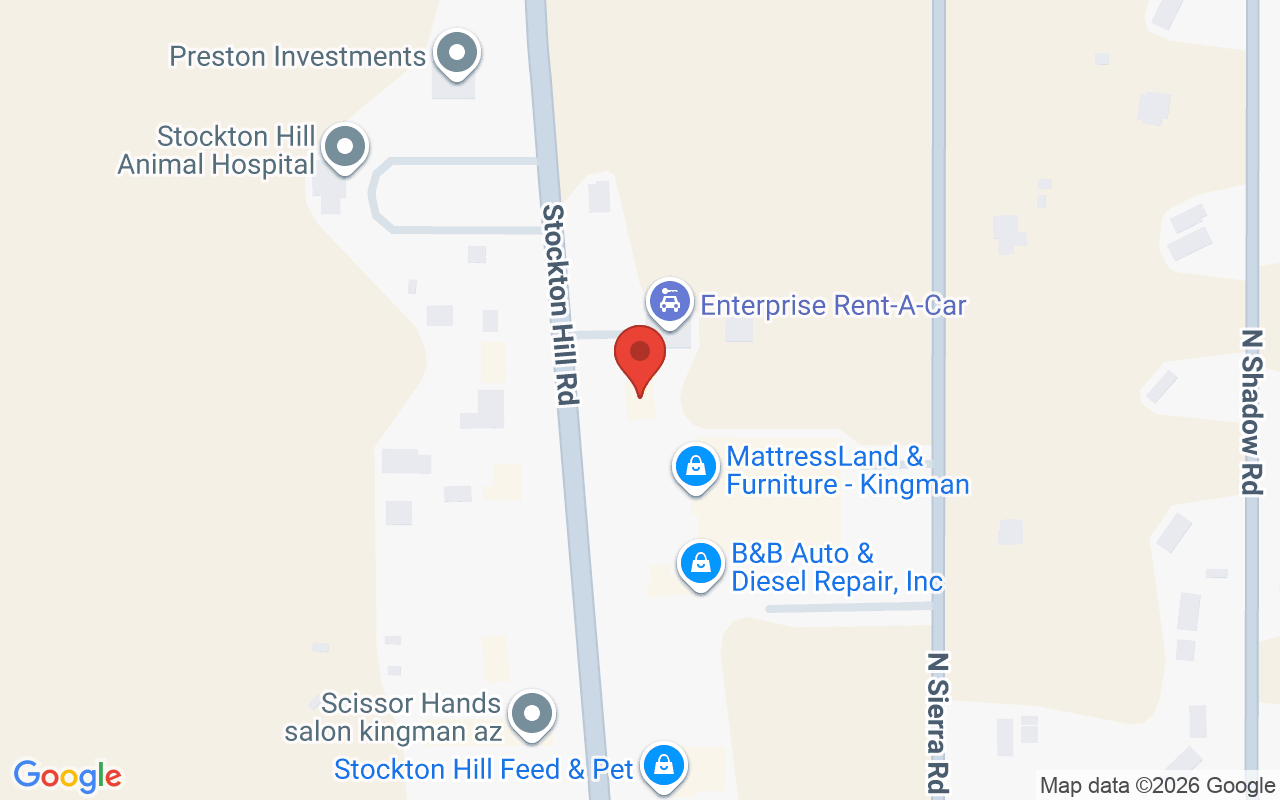 Map showing the location of Ink4Girls Permanent Makeup in Kingman AZ