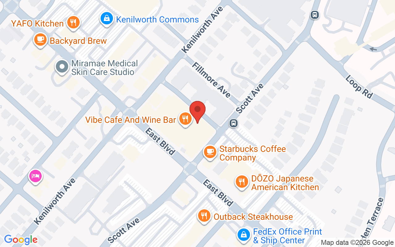 Map showing the location of Genevieve & Co Med Spa
