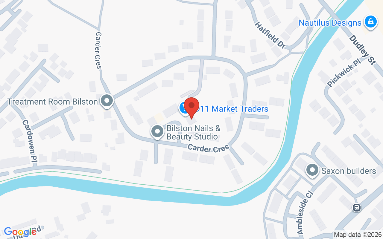 Map showing the location of Nails in Bilston