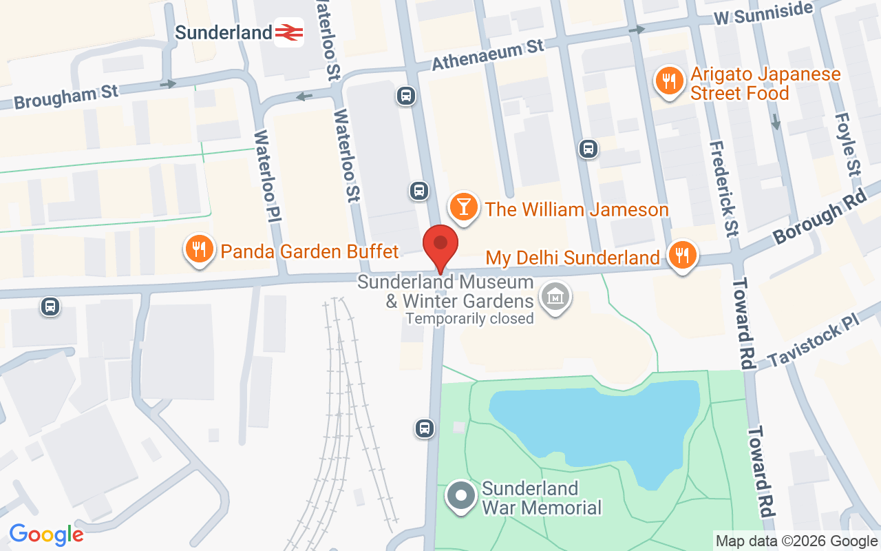 Map showing the location of Hair and Beauty Corner