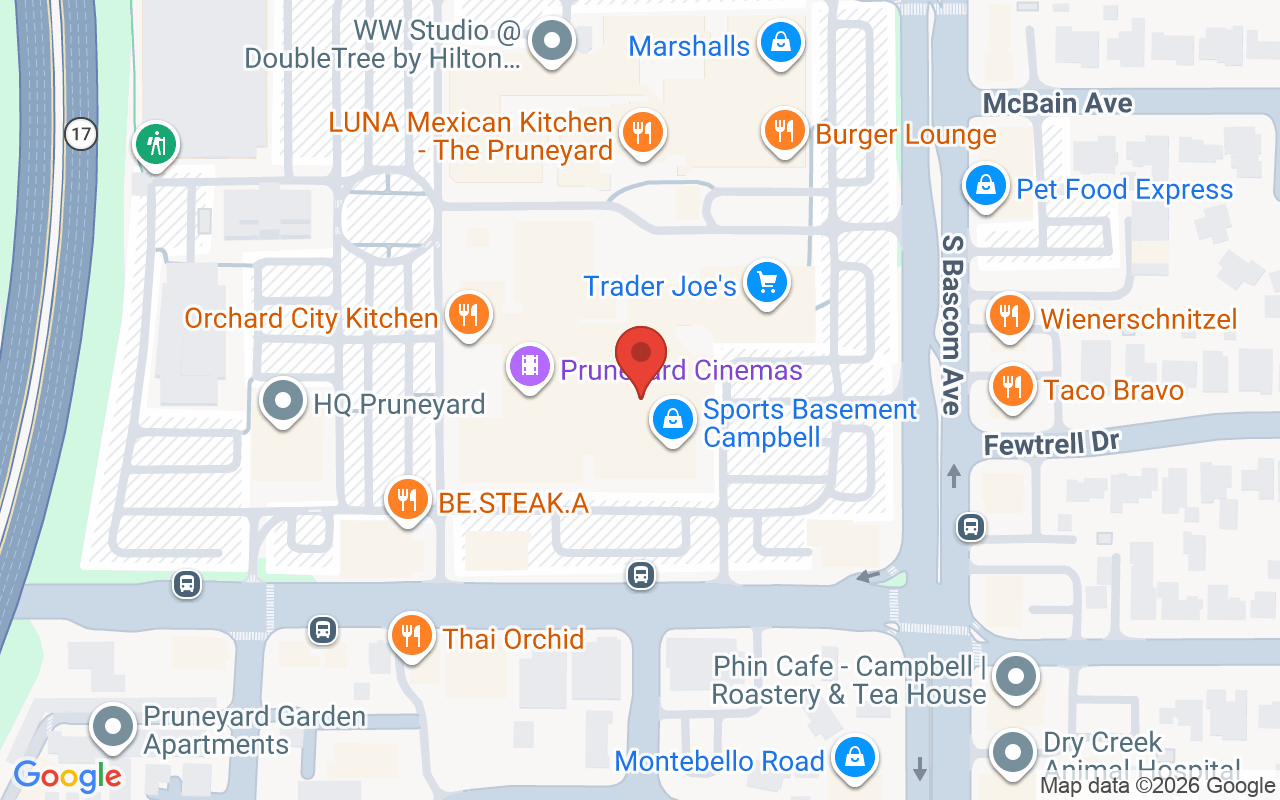 Map showing the location of Second Story Salon