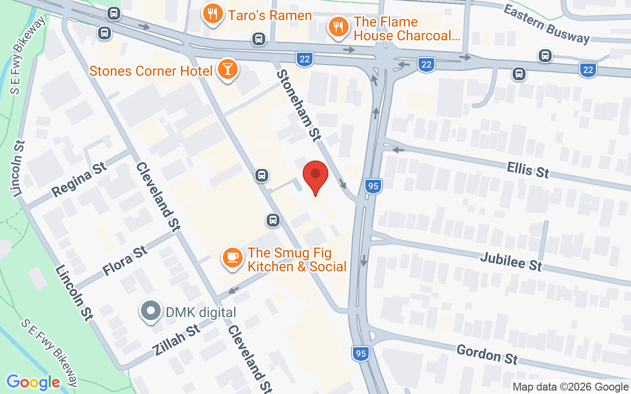 Map showing the location of Frei Studio – Brisbane