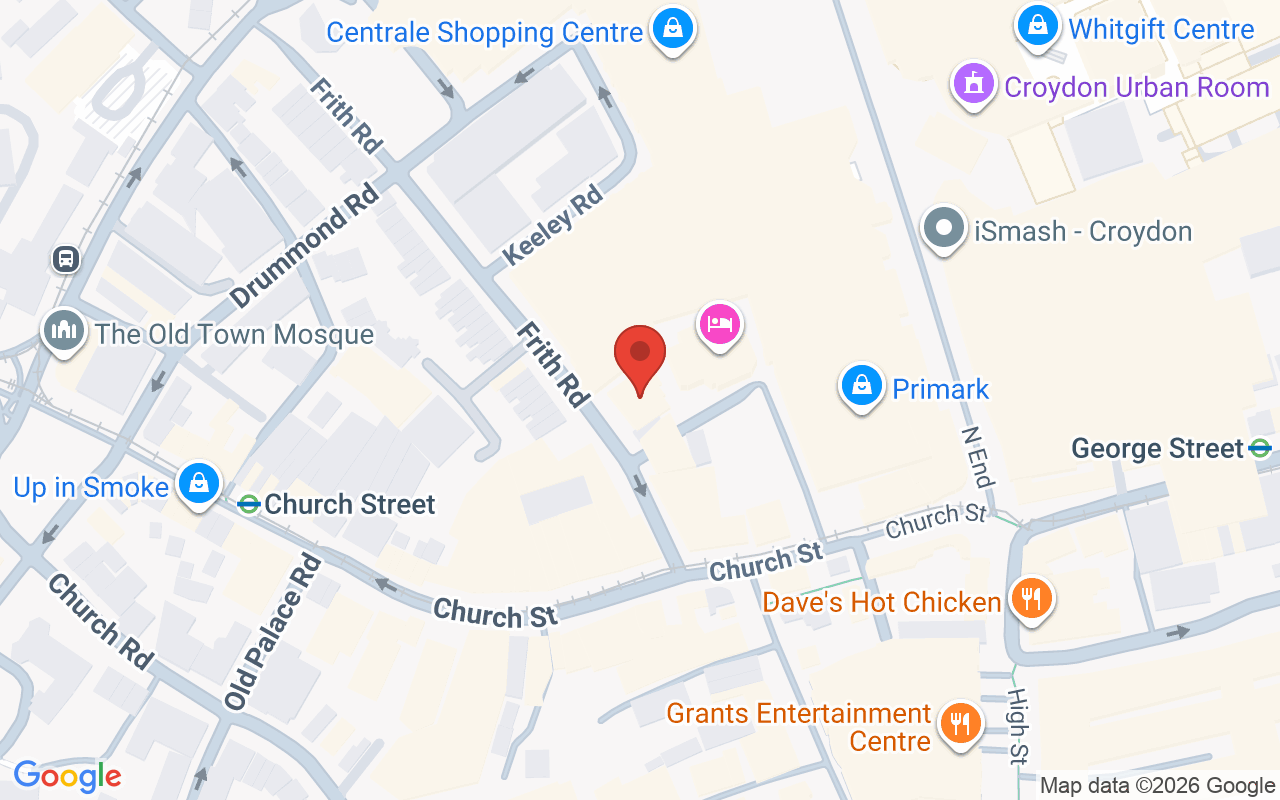 Map showing the location of Josh Hair & Beauty, London