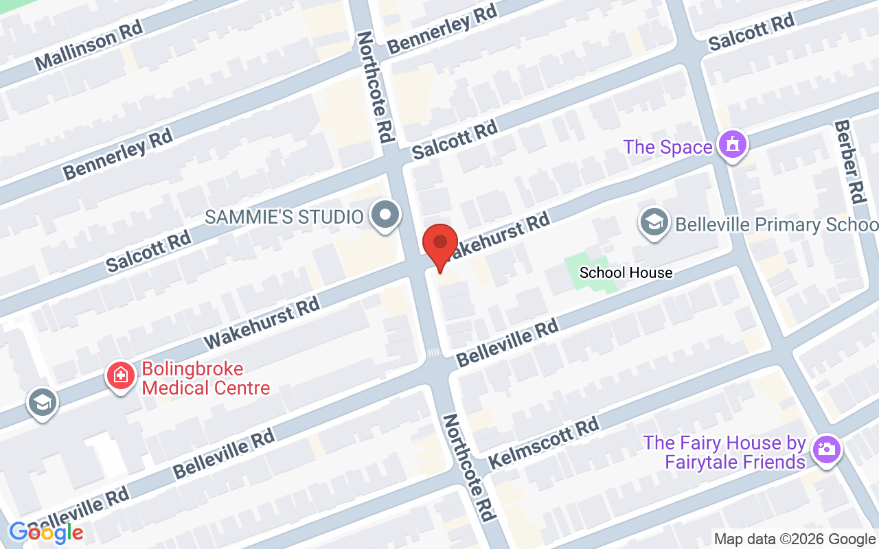 Map showing the location of Laban London Barbers