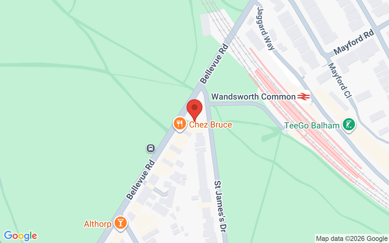 Map showing the location of Anthony Laban Home, London