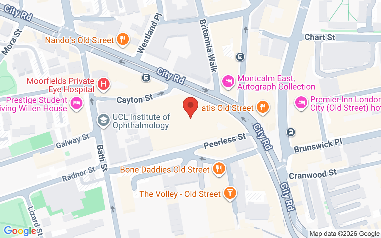 Map showing the location of Studio 11 Lash Academy