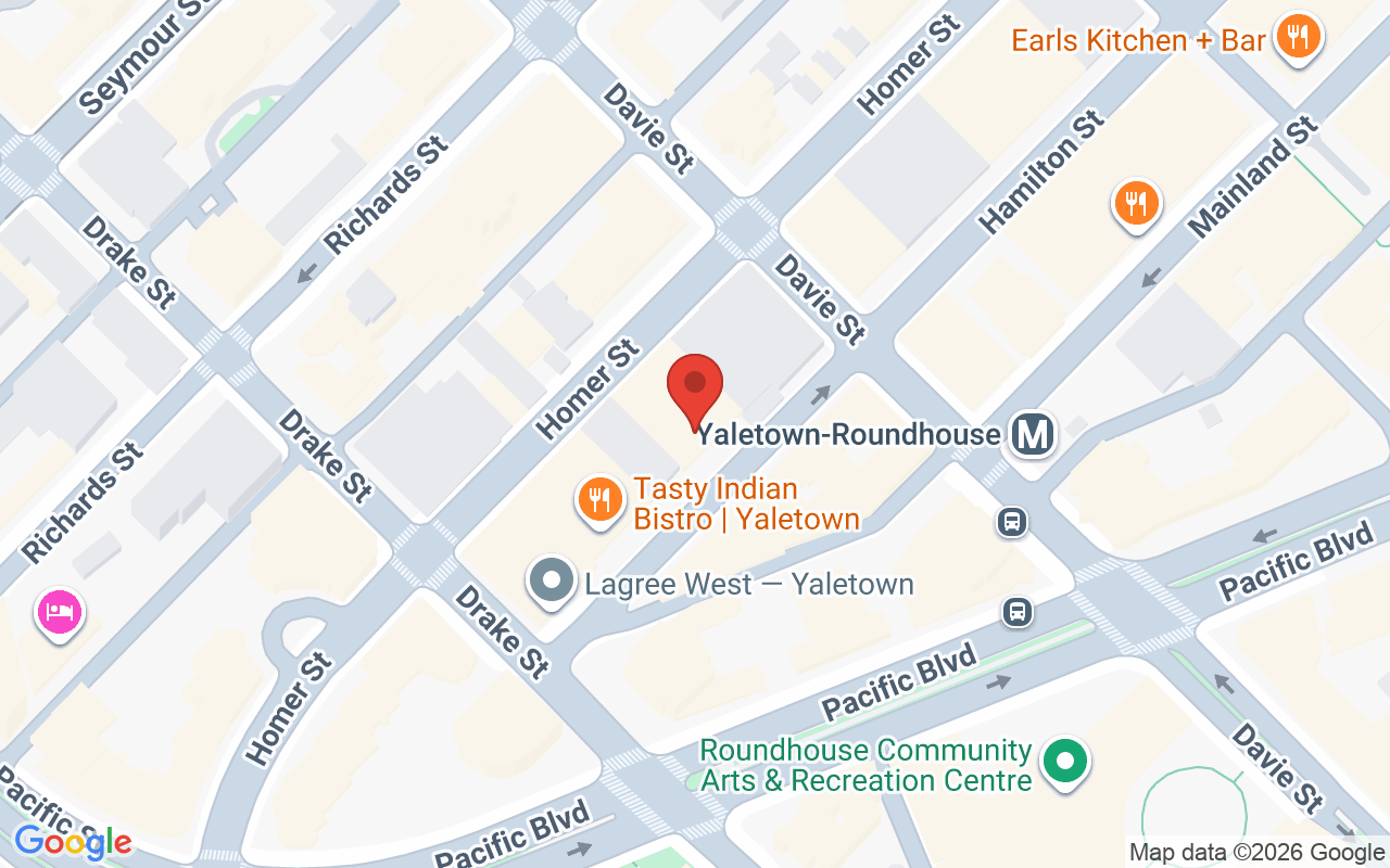 Map showing the location of DES Curl Spa Salon