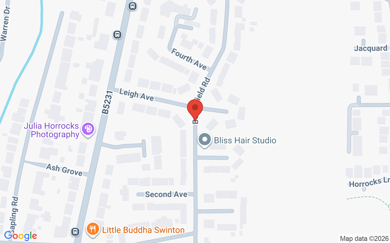 Map showing the location of Bliss Hair Studio – Private 1:1 Hair Appointments in Garden Salon