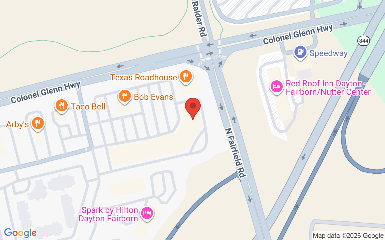 Map showing the location of AltaRd Salon LLC, Fairborn