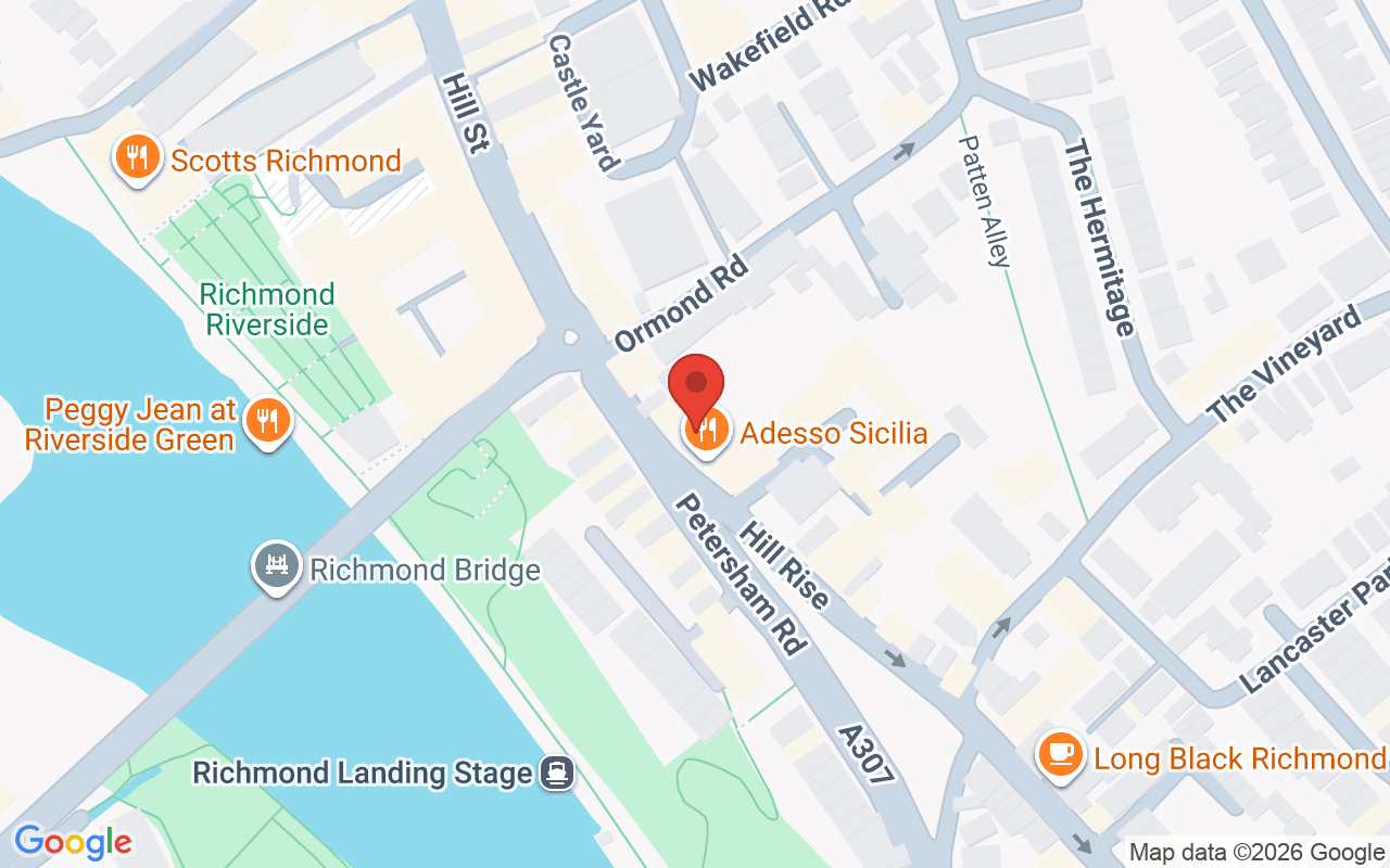 Map showing the location of Wayne Hartley at Ozzie Rizzo