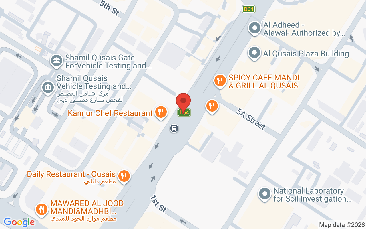 Map showing the location of Latika Spa Ajman