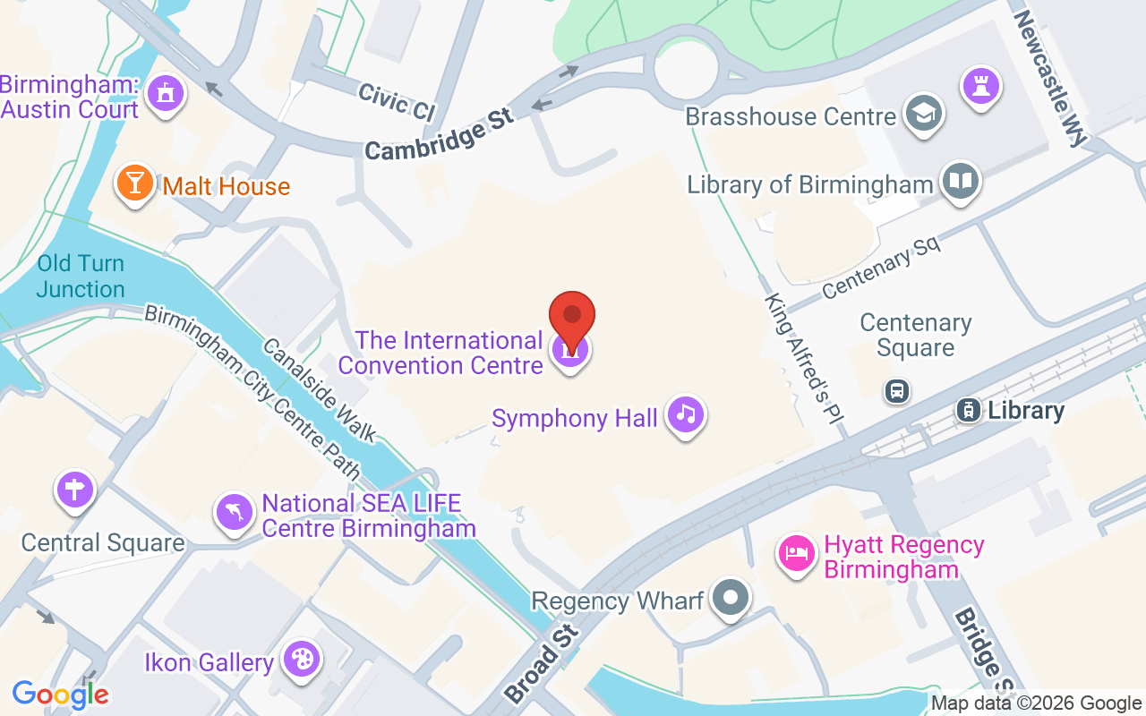 Map showing the location of Hush Birmingham Laser & Skin Clinic