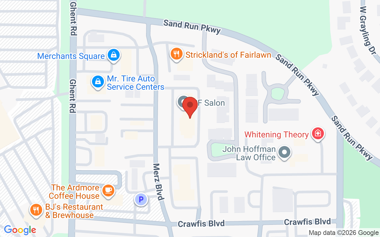 Map showing the location of SF Salon